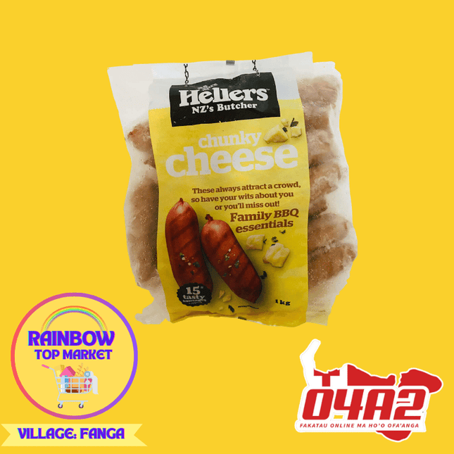 Hellers Chunky Cheese Sausage - "PICK UP FROM RAINBOW TOP MARKET IN FANGA"