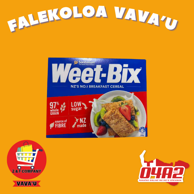 Weet-Bix 750g - "PICK UP FROM Z&F HANGA KI POUONO, NEIAFU VAVA'U"