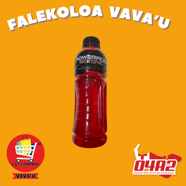Powerade Drink 750ml - "PICK UP FROM Z&F HANGA KI POUONO, NEIAFU VAVA'U"