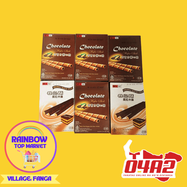 6 Chocolate Wafers - "PICK UP FROM RAINBOW TOP MARKET IN FANGA"
