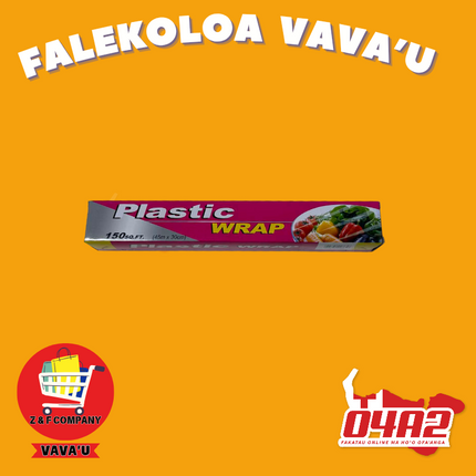 Plastic Wrap (150 SQ. FT.)  - "PICK UP FROM Z&F HANGA KI POUONO, NEIAFU VAVA'U"