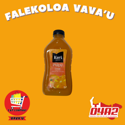 Keri Orange Juice 1L - "PICK UP FROM Z&F HANGA KI POUONO, NEIAFU VAVA'U"