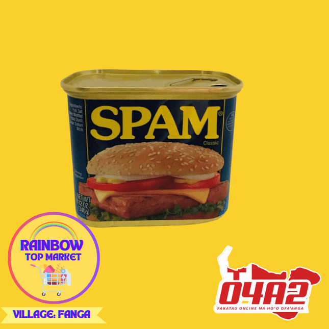 Spam 340g - "PICK UP FROM RAINBOW TOP MARKET IN FANGA"
