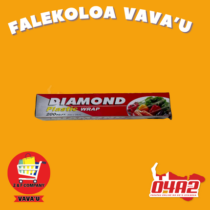 Diamond Plastic Wrap (200 SQ. FT.)  - "PICK UP FROM Z&F HANGA KI POUONO, NEIAFU VAVA'U"
