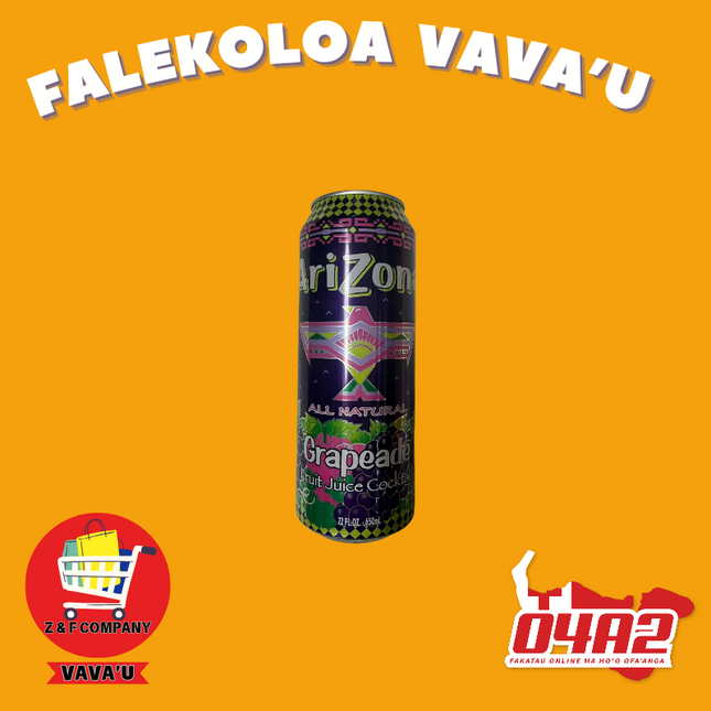 AriZona Grapeade Drink - "PICK UP FROM Z&F HANGA KI POUONO, NEIAFU VAVA'U"