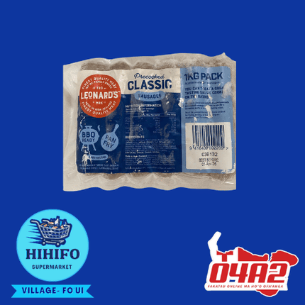 Precooked Classic Sausage 1Kg - PICK UP FROM HIHIFO SUPERMARKET, FO'UI"