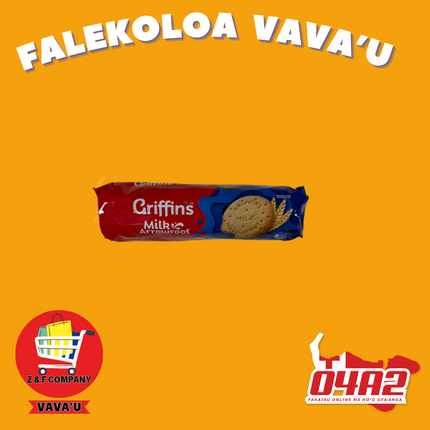 Griffins Milk Arrowroot Biscuit - "PICK UP FROM Z&F HANGA KI POUONO, NEIAFU VAVA'U"