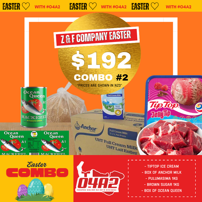 Vava’u Easter Combo #2 - "PICK UP FROM Z&F HANGA KI POUONO, NEIAFU VAVA'U"