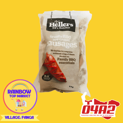 Hellers Trusty BBQ Pre-cooked Sausage 2Kg - "PICK UP FROM RAINBOW TOP MARKET IN FANGA"