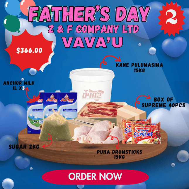 (X3 Anchor Milk 1L)(Kane Pulumasima 15Kg)(Sugar 2Kg)(Puha Moa 15Kg)(Puha Supreme Noodles) - “PICK UP FROM Z&F HANGA KI POUONO, NEIAFU VAVA'U"
