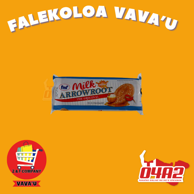 Milk Arrowroot Biscuit - "PICK UP FROM Z&F HANGA KI POUONO, NEIAFU VAVA'U"