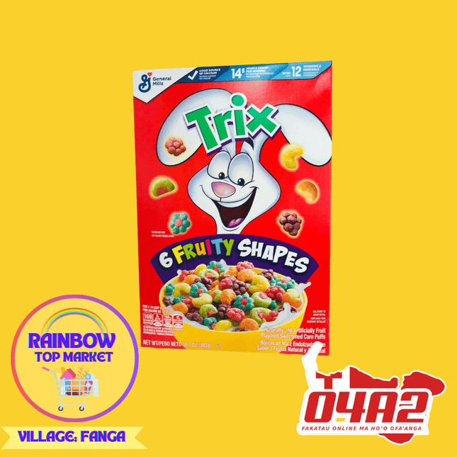 Tric 6 Fruity Shapes Cereal - "PICK UP FROM RAINBOW TOP MARKET IN FANGA"