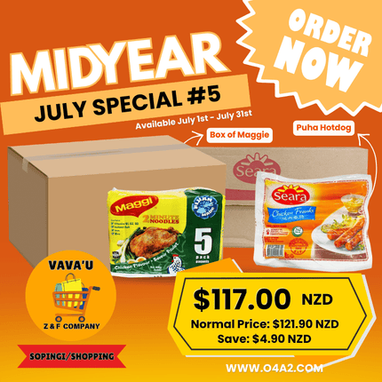 Mid Year Combo #5 (Puha Maggi & Puha Hot Dog Seara) - "PICK UP FROM Z & F COMPANY LTD IN VAVA'U"