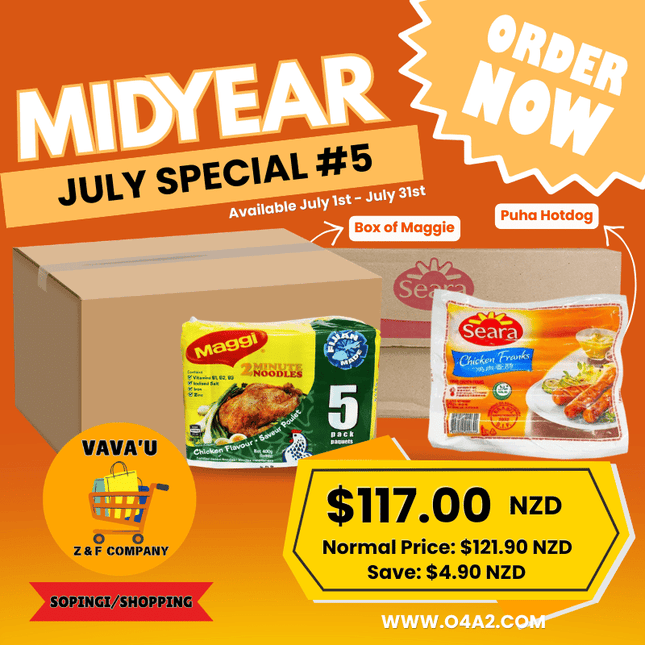 Mid Year Combo #5 (Puha Maggi & Puha Hot Dog Seara) - "PICK UP FROM Z & F COMPANY LTD IN VAVA'U"