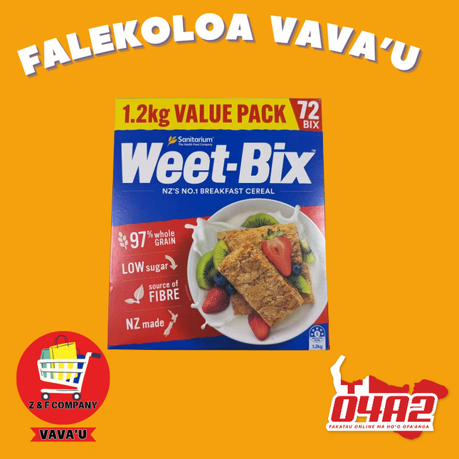 Weet- Bix 1.2kg - "PICK UP FROM Z&F HANGA KI POUONO, NEIAFU VAVA'U"