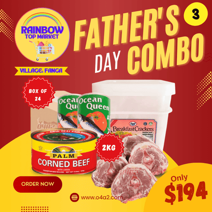 (Palm Corned Beef 326g)(Kiai Sipi 2Kg)(Box of Ocean Queen - 24)(Punja Crackers 4Kg) - "PICK UP FROM RAINBOW TOP MARKET IN FANGA"