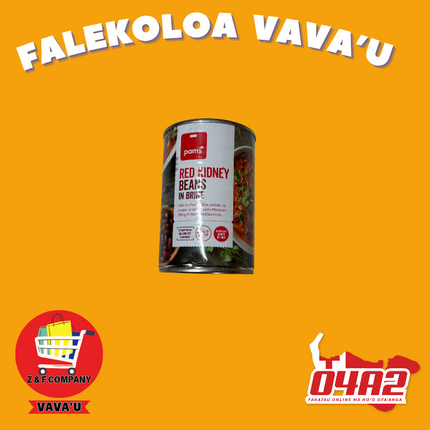 Red Kidney Bean in Brine 410g - "PICK UP FROM Z&F HANGA KI POUONO, NEIAFU VAVA'U"